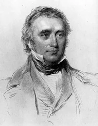 Thomas Babington Macaulay 49-vuotiaana. William Hollin kaiverrus, noin 1850-luku.