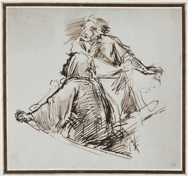 Kaksi mieshahmoa, n. 1829.