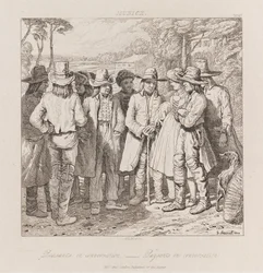 Talonpoikien keskustelu, München, n. 1821 (etsaus)
