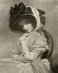 Emma, Lady Hamilton, kaiverrus John Jones, Alfred Whitmanin teoksesta "The Print-Collector