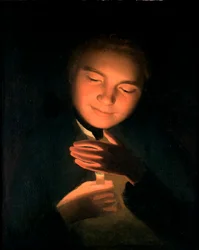 Taiteilijaveli James, kynttilä kädessään, 1761