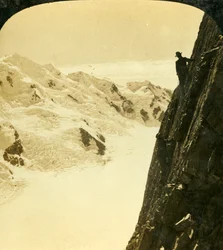 Vaarallinen nousu, Mount Malte Brun, Uusi-Seelanti, 1909.