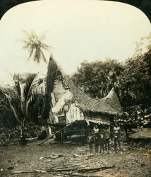 A Native Hut, Sariba, Brittiläinen Uusi-Guinea, 1909.