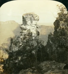 The Orphan and Indian Face Rocks,...Blue Mountains, N.S.W., Australia, 1909.