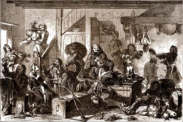 Lohikäärmeet: vainot, jotka kohdistuivat Ranskan kuningaskunnan protestanttisiin yhteisöihin 1680-luvulla. 1800-luku (kaiverrus)