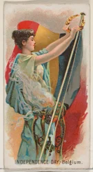 Itsenäisyyspäivä, Belgia, Itävalta, Holidays-sarjasta N80 Duke-tuotemerkin savukkeelle..., 1890.
