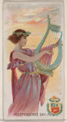 Independence Day, Peru, Holidays-sarjasta N80 Duke-tuotemerkin savukkeille, 1890, 1890.