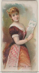 Pyhän ystävänpäivä, Yhdysvallat, Holidays-sarjasta N80 Duke-tupakalle..., 1890.