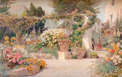 Italialainen puutarha, noin 1903
