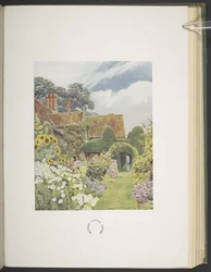 Cleeve Prior, Sunflowers, kuvitus teoksessa "Some English Gardens", George S. Jekzel Elgood & Gertrude Jekyll