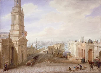 Vanhat ja uudet Lontoon sillat etelään, Lontoo, 1831.