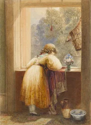 Yläkerran ikkunasta katsottuna, 1832 (wc paperilla)