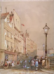 Näkymä Smithfield Marketille, Lontoon City, 1844.