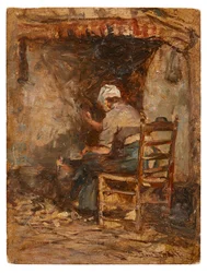 Piirros maitoneidosta (öljy levylle)