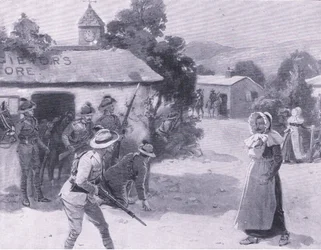 Bethunesin houkutuslintuja, teoksesta After Pretoria: The Guerilla War, jonka on julkaissut Harmsworth Bros Limited, 1901.