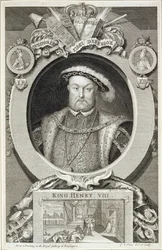 Henry VIII (1491-1547) Kensingtonin kuninkaallisessa galleriassa maalauksen jälkeen