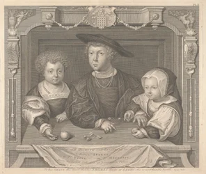 Henrik VII:n ja hänen kuningattarensa Elizabethin kolme lasta, prinssi Arthur, prinssi Henry ja prinsessa Margaret