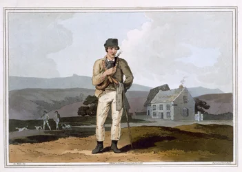 Maurilainen opas, kaivertanut Robert Havell vanhempi, julkaissut Robinson and Son Leedsissä vuonna 1814