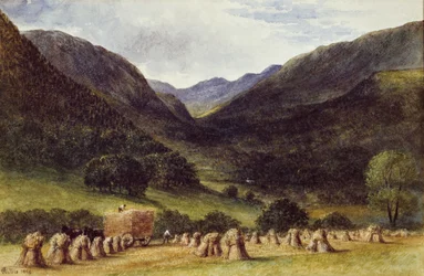 Harvest Time, Llyn Crafnant, Pohjois-Wales, 1869