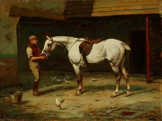 Sulhanen tallipihalla (öljy kankaalle)