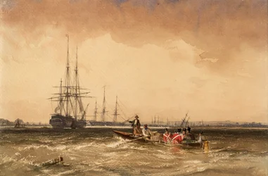 Medwaylla (merijalkaväki lähdössä Indiamaniin, Northfleet)