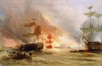Algerin pommitus 27. elokuuta 1816, noin 1836 (öljymaalaus).