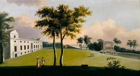 Wilton Housen etelärintama ja idän Palladian Bridge, Salisbury (öljy kankaalle)