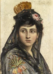 Matkustava tanssija (öljy mahonkilevylle)