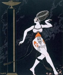 Balettikohtaus Tamara Karsavinan (1885-1978) kanssa 1914 (pokuorokuva)