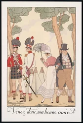 Falbalas ja Fanfreluches, Almanakka vuodelle 1923, Tule siis, hyvä ystäväni, George Barbier, print
