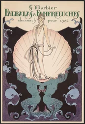 Falbalas et Fanfreluches, Almanakka vuodelle 1924, etukansi, George Barbier, painatus