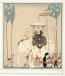 La Belle Missous Personages de Comedien pubista. 1922 (stensiiliprintti)