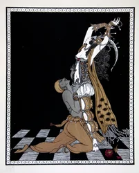 Scheherazade sarjasta "Designs on the dances of Vaslav Nijinsky" (1889-1950). Georges Barbier (1882-1932), Pochoir Print