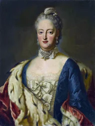 Marie Anne Josephe de Baviere - Baijerin herttuatar Maria Anna Josepha (1734-1776), Baden-Badenin markkreivikunta - George Desmarees (1697-1776). Öljy kankaalle Mitat : 80,5x61,5 cm Yksityiskokoelma