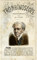 Jules Armand DUFAURE (1798-1881) - kuvitus Leon-Charles Bienvenun (1835-1910) satiirisesta poliittisesta aikakauslehdestä "Le Trombinoscope", joka tunnetaan nimellä Touchatout (1835-1910) monografia N. 30, Pariisi, maaliskuu 1872.