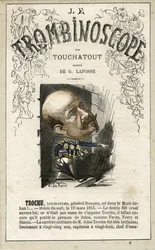 Louis-Jules TROCHU (1815-1896) kuvitus Leon-Charles Bienvenun (1835-1910) satiirisesta poliittisesta aikakauslehdestä "Le Trombinoscope", joka tunnetaan nimellä Touchatout (1835-1910) monografia N. 6, Pariisi.