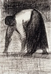Talonpoikanainen kädet maassa; Paysanne les Mains au Sol, n. 1882