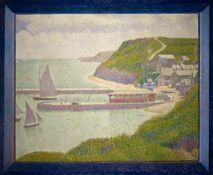 Port-en-Bessin, ulkosatama, nousuvesi (öljy kankaalle)