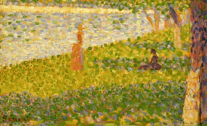 Naiset joen rannalla, La Grande Jatte -tutkimus, n. 1885-1886