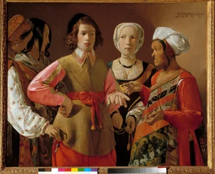 Ennustaja, noin 1630, mitat 1,01 x 1,23 m. New York, Metropolitan Museum