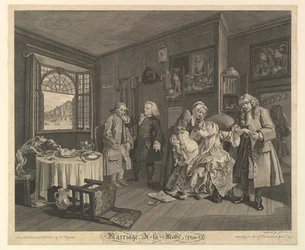 Avioliitto A-la-Mode, levy VI, 1. huhtikuuta 1745.