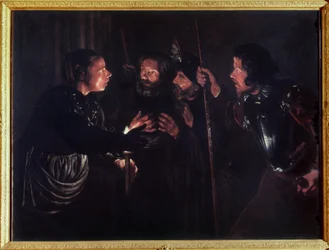 Pyhän Pietarin kieltäminen. Gerard Seghersin (1591-1651) maalaus. Öljy kankaalle