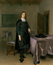Gerard Ter Borchin (Terburg), nuoremman (1617-1681) miehen muotokuva - Öljy kankaalle - Tiroler Landesmuseum Ferdinandeum, Innsbruck