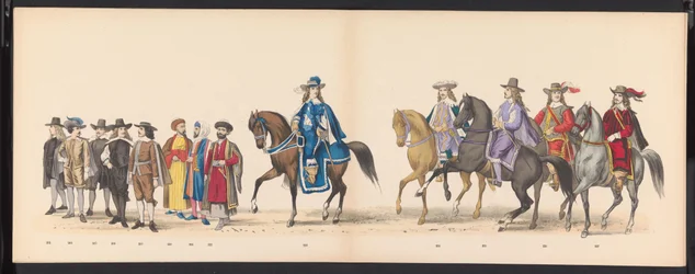 Leidenin opiskelijoiden naamiaiset, 1875 (levy 15) Leidenin ylioppilaskunnan jäsenten pitämä naamiainen 15. kesäkuuta 1875 Leidsche Hoogeschoolin 300-vuotisjuhlan kunniaksi, joka kuvaa Leidsche Hoogeschoolia, joka on kuvattu
