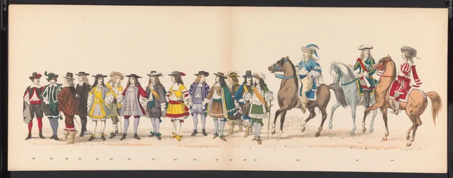 Leidenin opiskelijoiden naamiaiset, 1875 (levy 16) Leidenin ylioppilaskunnan jäsenten pitämä naamiainen 15. kesäkuuta 1875 Leidsche Hoogeschoolin 300-vuotisjuhlan kunniaksi, joka kuvaa Leidsche Hoogeschoolia, joka on kuvattu