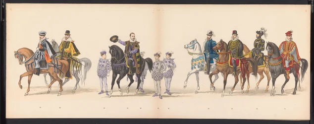 Leidenin opiskelijoiden naamiaiset, 1875 (levy 5) Leidenin ylioppilaskunnan jäsenten pitämä naamiainen 15. kesäkuuta 1875 Leidsche Hoogeschoolin 300-vuotisjuhlan kunniaksi, joka kuvaa Leidsche Hoogeschoolia, joka on kuvattu