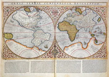 Kaksoispallon maailmankartta, 1587