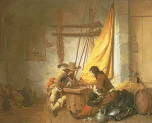 Sotilaat pelaamassa Tric-Tracia, 1653