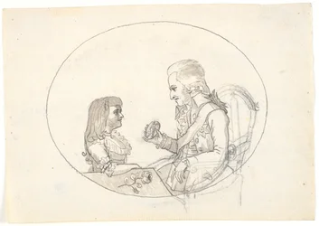 Kruununprinssi Frederik kruununprinssin kanssa (Chr. VIII) näyttää muotokuvan edesmenneestä kruununprinsessasta Sofie Frederikkestä