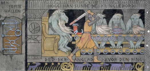 Viides sali - Munthe, Gerhard (1849-1929) - 1902-1904 - Öljy kankaalle - 62x128 - Kansallinen taidemuseo, Oslo